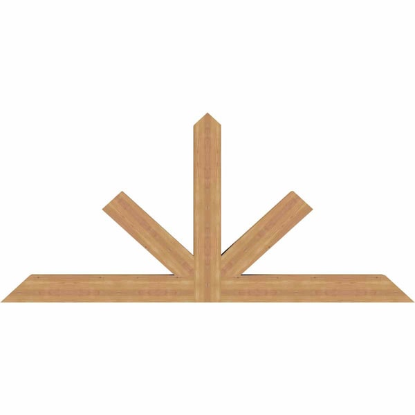 Ekena Millwork Saratoga Timber Gable Bracket, Western Red Cedar, 84"W x 38"H x 5 1/2"D x 5 1/2"F, 11/12 Pitch GBW084X38X0606SAR00SWR - main